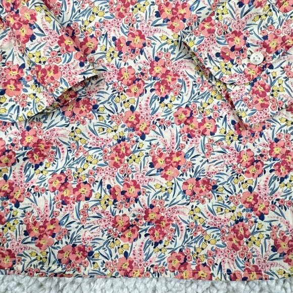 J Crew Liberty Floral Popover Shirt Swirling Petals - Picture 5 of 8